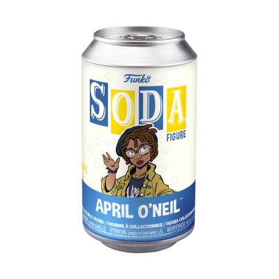 Lata de colecionador Funko Soda Figure April O'Neil com ilustração de personagem
