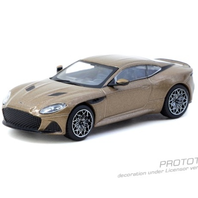 Miniatura de carro desportivo castanho metálico com texto PROTOTYPE