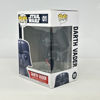 Figura Funko Pop! Darth Vader Star Wars na caixa.