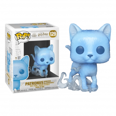Figura Funko Pop do Patronus Minerva McGonagall azul translúcida com embalagem