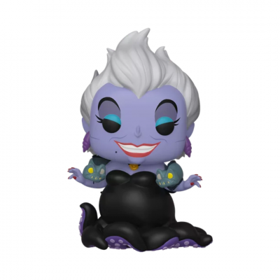 Figura Funko Pop da personagem Úrsula da Pequena Sereia, com pele roxa e cabelo branco