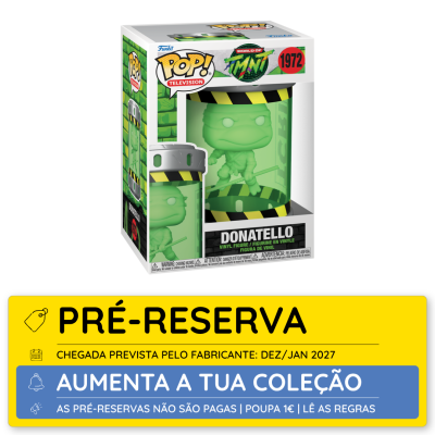 Figura Funko Pop! Donatello em caixa com frasco verde