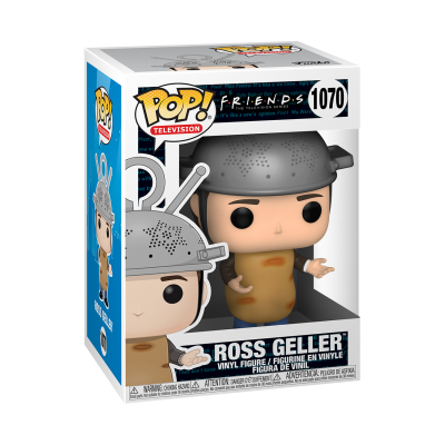 Figura Pop! Television BOSS GELLER FRIENDS número 1070 com fantasia de pão e passador de massa