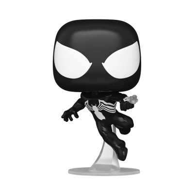 Figura Funko Pop Vinil personagem Venom preto e branco com base transparente