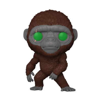 Figura Pop Funko de macaco com olhos verdes