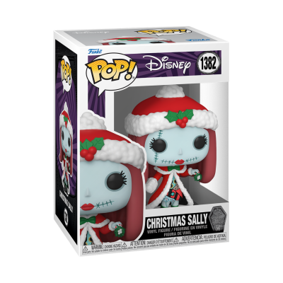 Funko Pop! Disney Christmas Sally com chapéu de Natal na embalagem