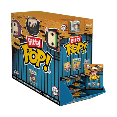 Caixa de exibição Bitty Pop! com embalagens de figuras Demon Slayer