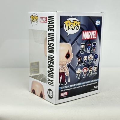 Embalagem Funko Pop! Wade Wilson (Weapon XI) Marvel número 489 com janela transparente