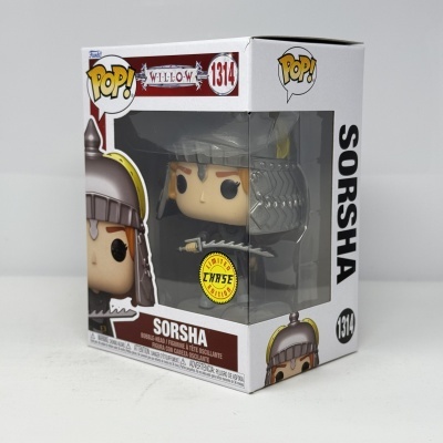 Funko Pop Sorsha Willow em embalagem com janela transparente