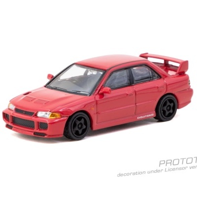 Miniatura de carro desportivo Mitsubishi Evolution III vermelho