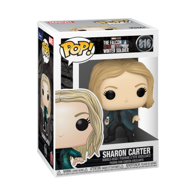 Funko Pop! Sharon Carter Marvel The Falcon and The Winter Soldier número 316 em caixa