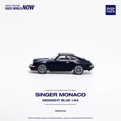Miniatura de carro desportivo Singer Monaco azul