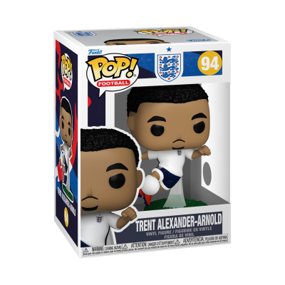 Boneco Funko Pop! de Trent Alexander-Arnold em embalagem