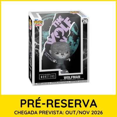 Funko Pop do Wolfman em caixa com design The Wolf Man