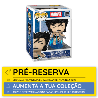 Figura Funko Pop! Marvel Weapon X em caixa com janela