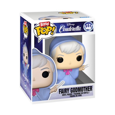 Figura de vinil da Fada Madrinha de Cinderella numa caixa de colecionador