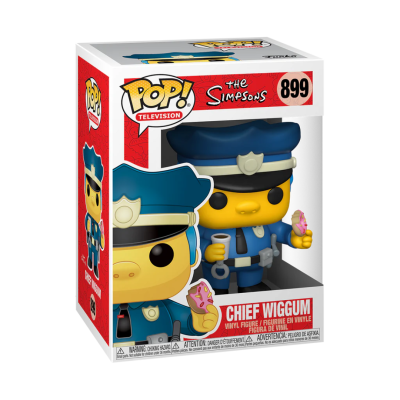 Figura Pop! Television Chief Wiggum da série The Simpsons na caixa