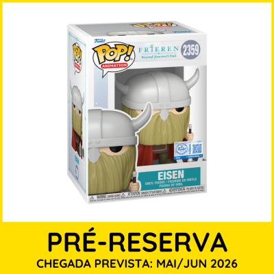 Figura Funko POP! de Eisen com capacete cinza e barba loira na caixa