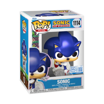Figura Funko Pop Sonic the Hedgehog azul em caixa
