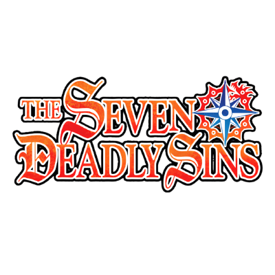 Logótipo de The Seven Deadly Sins com bússola colorida