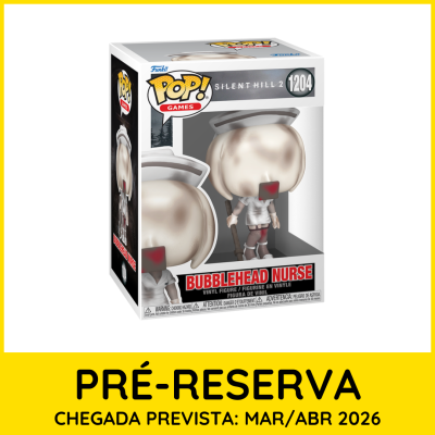 Funko Pop da Bubblehead Nurse em caixa com pré-reserva e data prevista para março/abril 2026