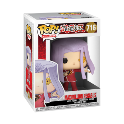 Figura Funko Pop! de Maximillion Pegasus da série Yu-Gi-Oh! na embalagem