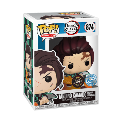 Figura de vinil POP! Animation TANJIRO KAMADO do anime Demon Slayer na caixa