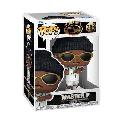 Boneco Funko Pop! Master P em embalagem com janela transparente