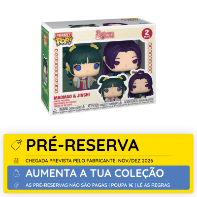 Conjunto de figuras em vinil Pocket Pop! Maomao & Jinshi The Apothecary Diaries na caixa
