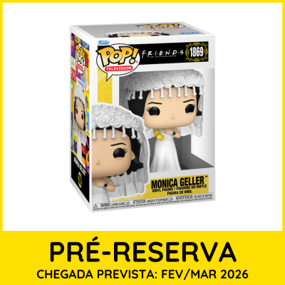 Figura Funko Pop Monica Geller da série FRIENDS com vestido branco