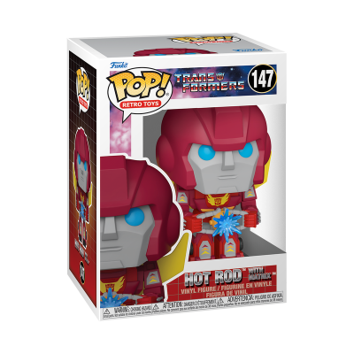 Boneco Funko Pop! Retro Toys Transformers Hot Rod em caixa