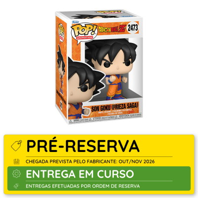 Figura Funko Pop Dragon Ball Z Son Goku Frieza Saga dentro de caixa