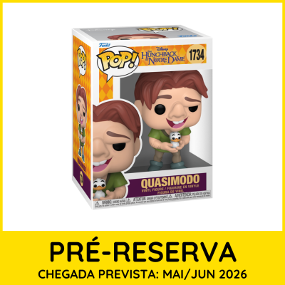 Funko Pop Quasimodo figura de vinil em caixa transparente com texto e número 1734