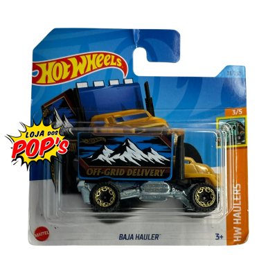 Veículo de brinquedo Hot Wheels Baja Hauler em embalagem