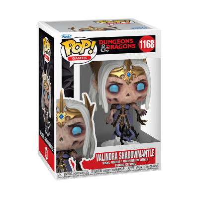 Funko Pop! de Valindra Shadowmantle Dungeons & Dragons na caixa