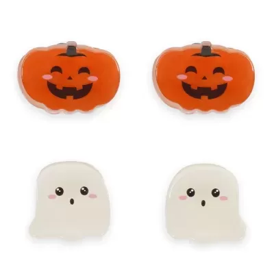 Botões decorativos de Halloween em forma de abóbora e fantasma