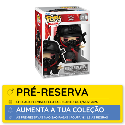 Funko Pop WWE Shinsuke Nakamura nº 219 em caixa