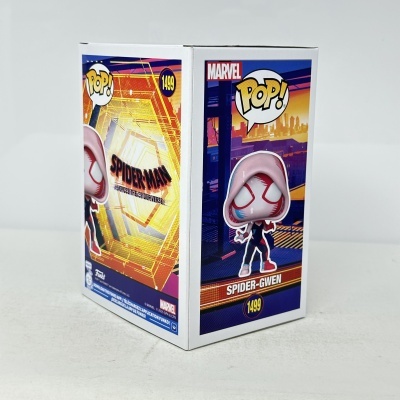 Caixa Funko Pop Spider-Gwen Marvel com arte colorida