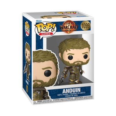 Funko Pop! de Anduin do World of Warcraft: The War Within, dentro de caixa com janela.