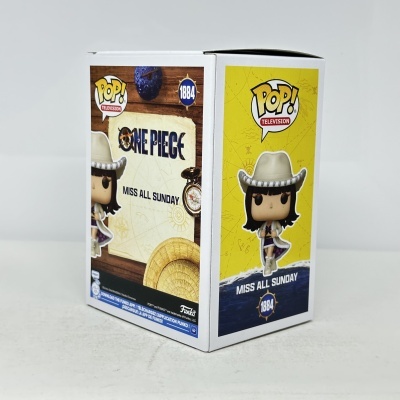 Caixa do Funko Pop! Miss All Sunday da série One Piece