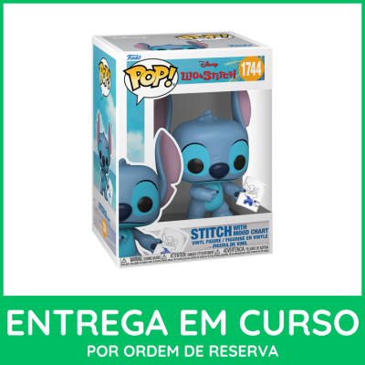 Figura vinil Funko Pop Stitch Lilo & Stitch nº1744 com gráfico de humor