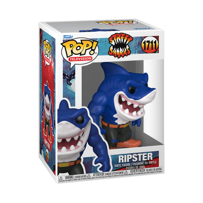 Funko Pop Ripster da série Street Sharks em embalagem com janela.