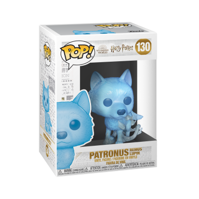 Figura Funko Pop! Patronus Remus Lupin azul em caixa