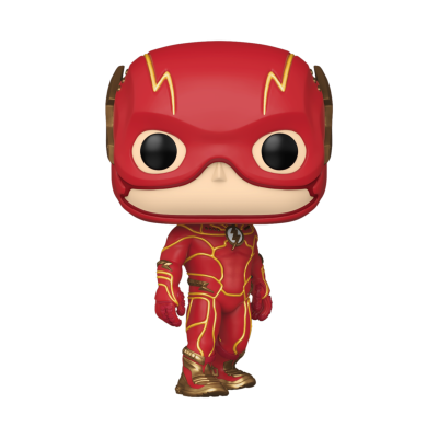 Figura Funko Pop do Flash com fato vermelho e detalhes amarelos