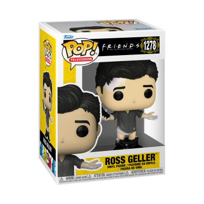 Funko Pop de vinil Ross Geller da série Friends na embalagem