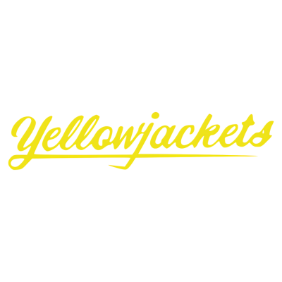 Texto Yellowjackets em amarelo sobre fundo branco