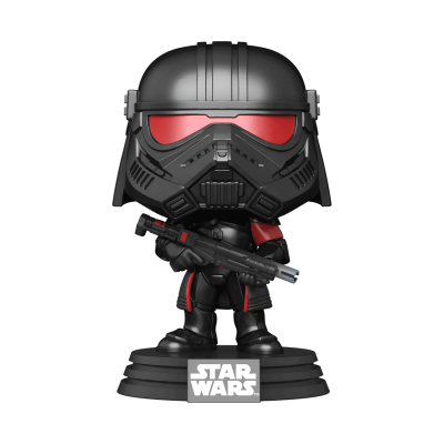 Figura Funko Pop Star Wars com capacete preto e óculos vermelhos