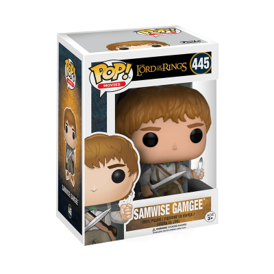 Figura Funko Pop! Samwise Gamgee Lord of the Rings nº 445 em caixa de vinil