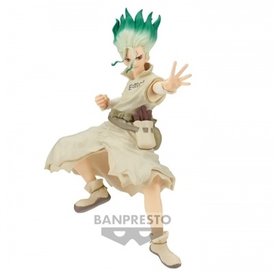 Figura colecionável personagem cabelo verde túnica bege Boots