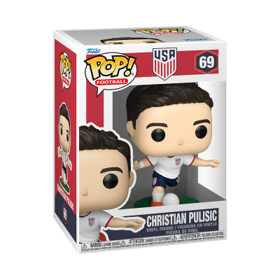 Figura Funko Pop Christian Pulisic em embalagem